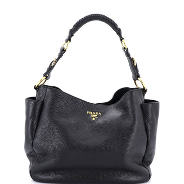 Prada Side Pocket Hobo Vitello Daino Large