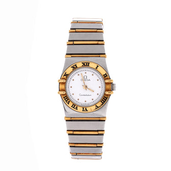 Omega Constellation Quartz Watch Stainless Steel and Yellow Gold 22