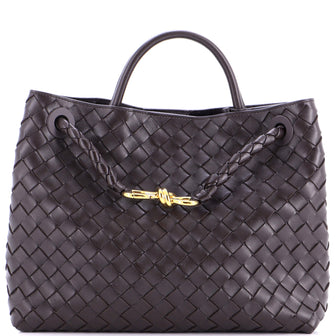 Bottega Veneta Andiamo Top Handle Bag Intrecciato Nappa Medium