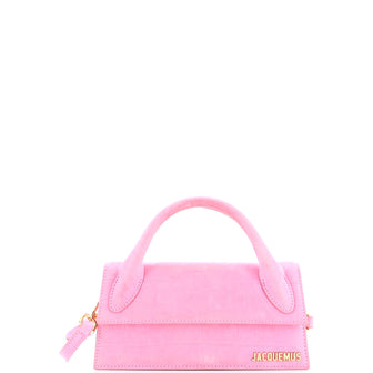 Jacquemus Le Chiquito Bag Crocodile Embossed Suede Long