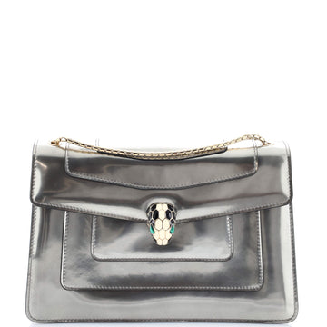 Bvlgari Serpenti Forever Shoulder Bag Metallic Leather Medium