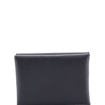 Hermes Calvi Duo Card Holder Verso Chevre Mysore