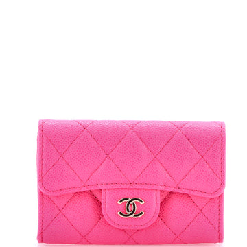 Chanel Classic Flap Card Case Quilted Caviar