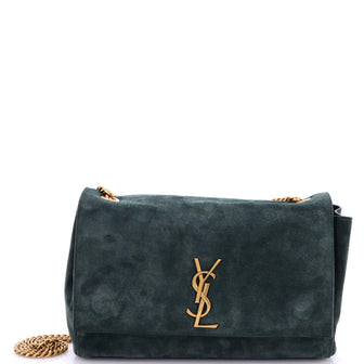 Saint Laurent Classic Monogram Reversible Shoulder Bag Suede and Leather Medium
