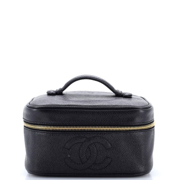 Chanel Vintage Timeless Cosmetic Case Caviar Medium