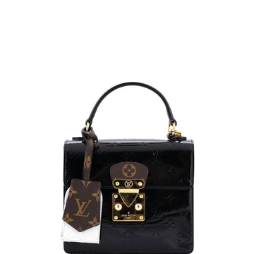 Louis Vuitton Spring Street NM Handbag Monogram Vernis with Monogram Canvas and Epi Leather