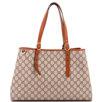 Gucci Emblem Tote GG Coated Canvas Large
