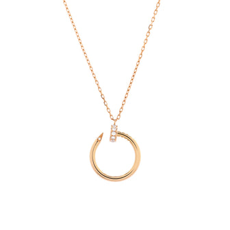 Cartier Juste un Clou Pendant Necklace 18K Rose Gold with Diamonds