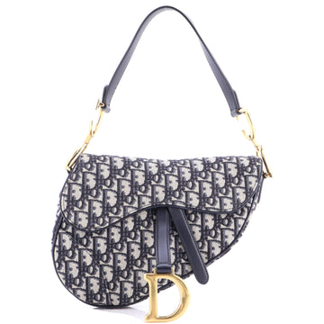 Christian Dior Saddle Handbag Oblique Canvas Medium