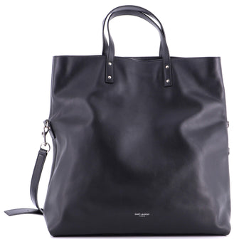 Saint Laurent Foldover Shopping Tote Leather Medium