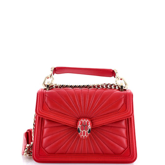 Bvlgari Serpenti Diamond Blast Shoulder Bag Quilted Leather Mini