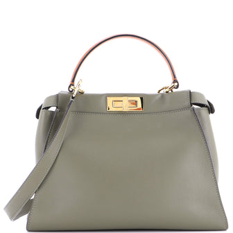 Fendi Peekaboo Bag Rigid Leather Regular