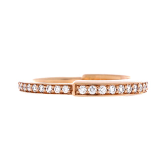 Tiffany & Co. Lock Ring 18K Rose Gold with Pave Diamonds