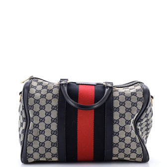 Gucci Vintage Web Boston Bag GG Canvas Medium