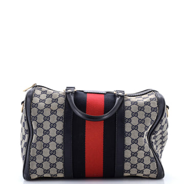 Gucci Vintage Web Boston Bag GG Canvas Medium