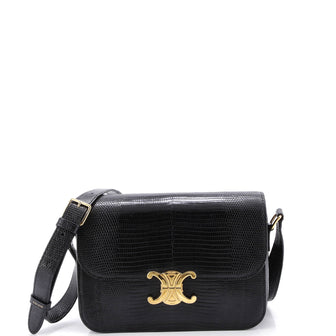 Celine Triomphe Shoulder Bag Lizard Medium
