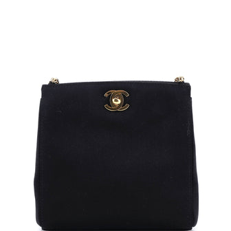 Chanel Vintage CC Chain Shoulder Bag Satin Mini