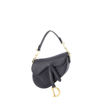 Christian Dior Saddle Handbag Leather Mini