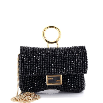 Fendi Chain Baguette Charm Bag Beads Nano