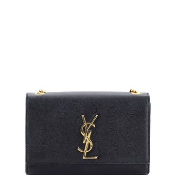 Saint Laurent Classic Monogram Crossbody Bag Grainy Leather Small