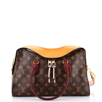 Louis Vuitton Tuileries Handbag Monogram Canvas with Leather