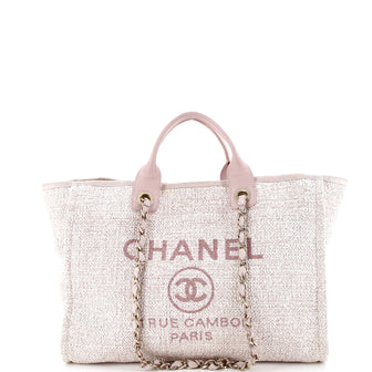 Chanel Deauville Tote Raffia with Glitter Detail Medium