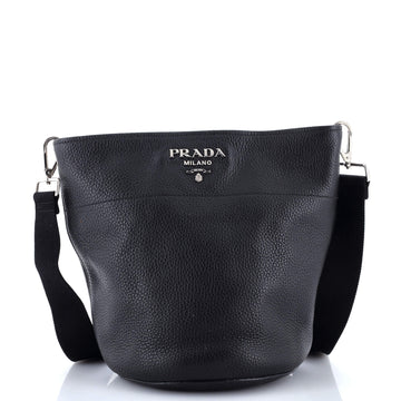 Prada Bucket Messenger Bag Vitello Daino Small