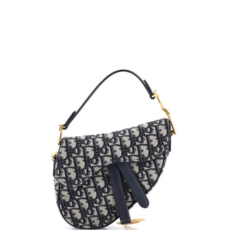 Christian Dior Saddle Handbag Oblique Canvas Mini