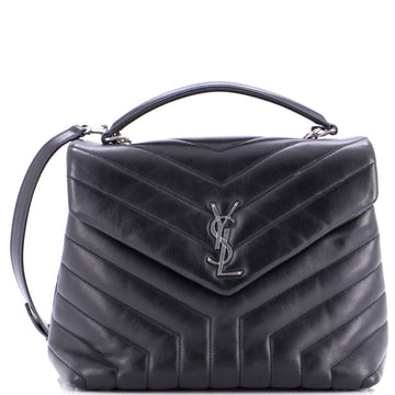 Saint Laurent LouLou Top Handle Bag Matelasse Chevron Leather Medium