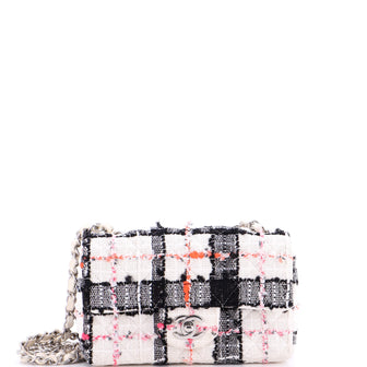 Chanel Classic Single Flap Bag Quilted Tweed Mini