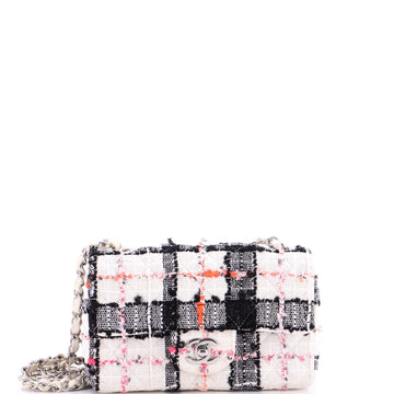 Chanel Classic Single Flap Bag Quilted Tweed Mini