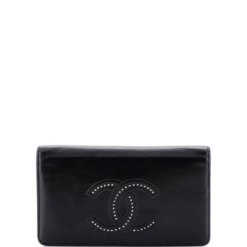 Chanel Timeless L-Yen Wallet Studded Leather Long