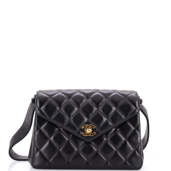 Chanel Vintage CC Flap Shoulder Bag Quilted Lambskin Small