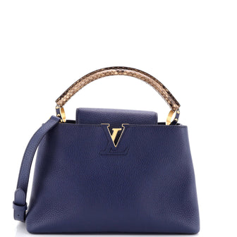 Louis Vuitton Capucines Bag Leather with Python PM