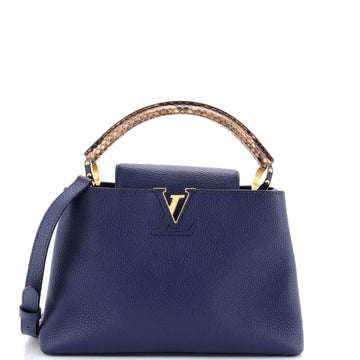 Louis Vuitton Capucines Bag Leather with Python PM
