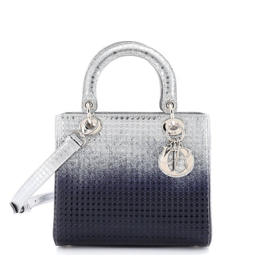 Christian Dior Lady Dior Bag Micro Cannage Ombre Metallic Calfskin Medium