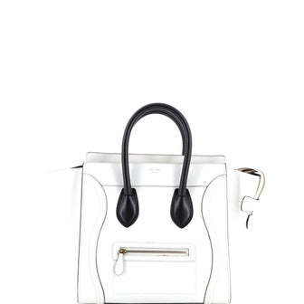 Celine Bicolor Luggage Bag Leather Mini