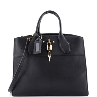 Louis Vuitton City Steamer Handbag Leather GM