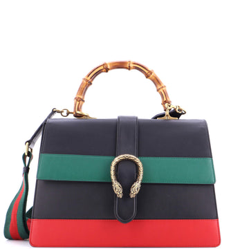 Gucci Dionysus Bamboo Top Handle Bag Colorblock Leather Large