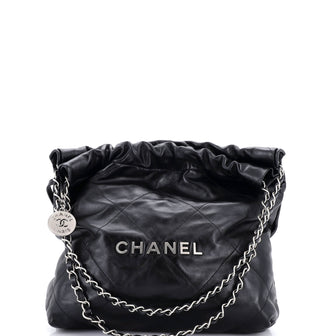 Chanel 22 Chain Hobo Quilted Calfskin Small