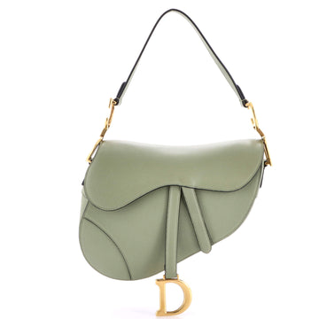 Christian Dior Saddle Handbag Leather Medium