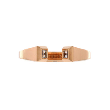 Hermes Clou de Forge Ring 18K Rose Gold with Diamonds Small