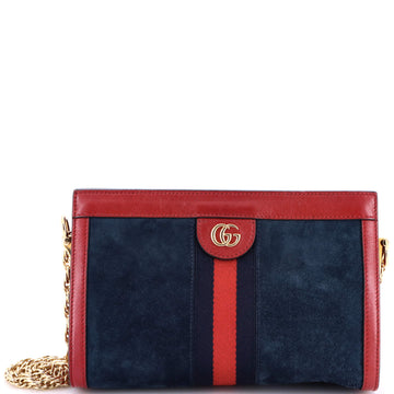 Gucci Ophidia Chain Shoulder Bag Suede Small