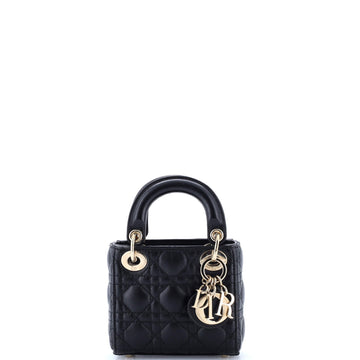Christian Dior Lady Dior Bag Cannage Quilt Lambskin Micro