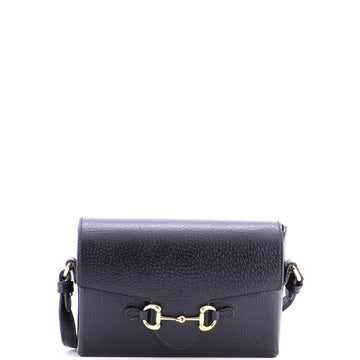 Gucci Horsebit 1955 Flap Crossbody Bag Leather Mini