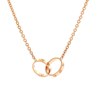 Cartier Love Interlocking Necklace 18K Rose Gold