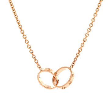 Cartier Love Interlocking Necklace 18K Rose Gold