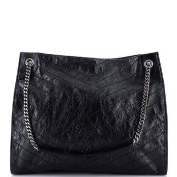 Saint Laurent Niki Shopping Tote Matelasse Chevron Leather Large