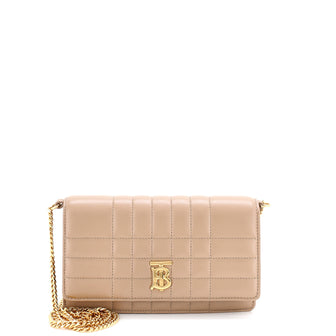 Burberry Lola Clutch on Chain Quilted Leather
