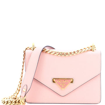 Prada Envelope Flap Chain Shoulder bag Saffiano Leather Small